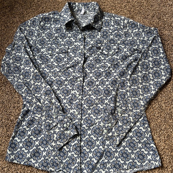 Cinch Other - Floral Patterned Button-Up Shirt